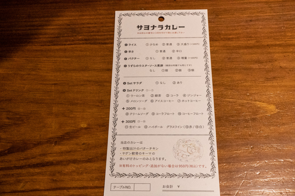 メニュー