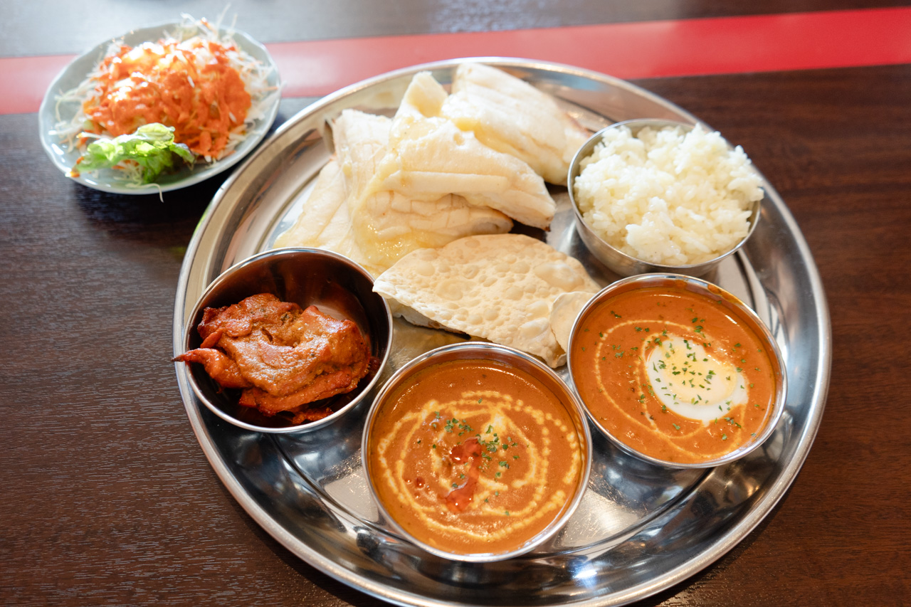 チーズナンセット キーマエッグカレー&マトンカレー