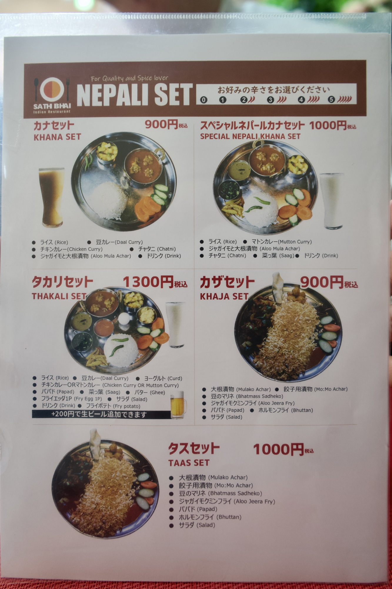 メニュー