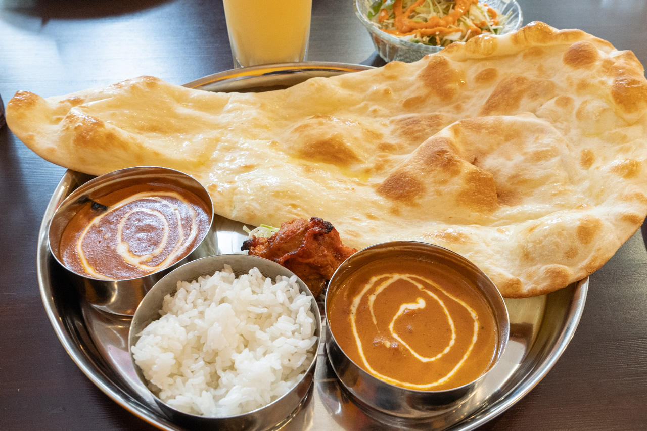 Cランチ ナスキーマカレー&チキンカレー